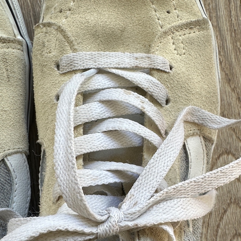 Vans Cream and Gray High-Top Sneakers - Picture 5 of 12